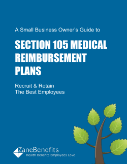SECTION 105 MEDICAL REIMBURSEMENT PLANS