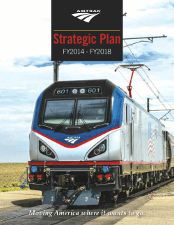Strategic Plan Moving America where it wants to go. FY2014 - FY2018