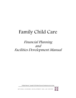 Family Child Care  Financial Planning and