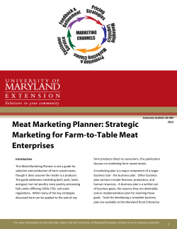 Meat Marketing Planner: Strategic Marketing for Farm-to-Table Meat Enterprises