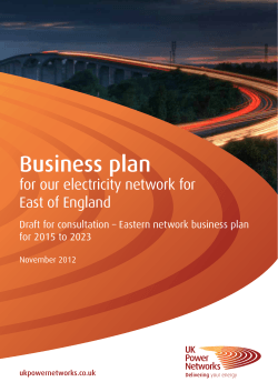 Business plan for our electricity network for East of England