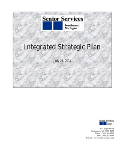 Integrated Strategic Plan  July 24, 2014
