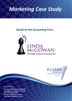 Marketing Case Study Based on the Accounting Firm... Prepared By: