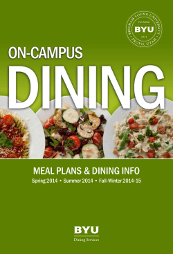 MEAL PLANS &amp; DINING INFO