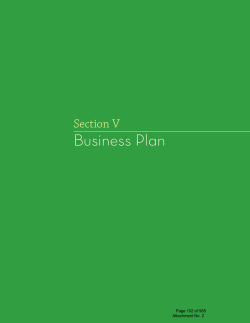 Business Plan Section V Page 102 of 585 Attachment No. 2