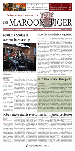 MAROON  TIGER The Business booms in campus barbershop
