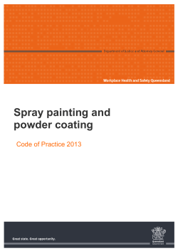 Spray painting and powder coating Code of Practice 2013