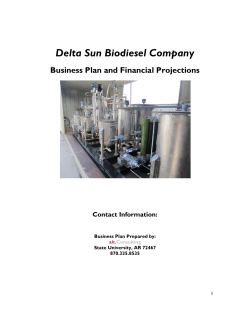 Delta Sun Biodiesel Company Business Plan and Financial Projections Contact Information: