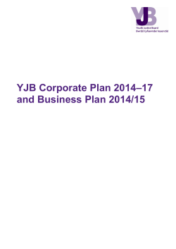 –17 YJB Corporate Plan 2014 and Business Plan 2014/15