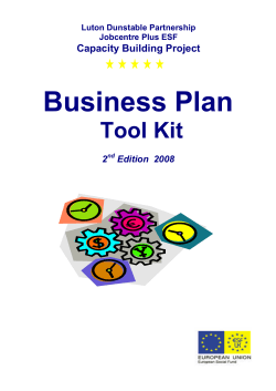 Business Plan Tool Kit Capacity Building Project 2