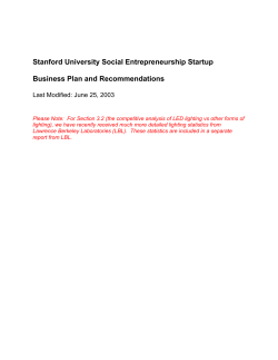 Stanford University Social Entrepreneurship Startup Business Plan and Recommendations