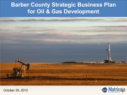 Barber County Strategic Business Plan for Oil &amp; Gas Development