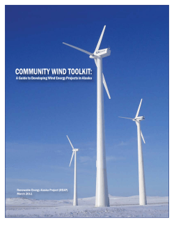 COMMUNITY WIND TOOLKIT: Renewable Energy Alaska Project (REAP) March 2011