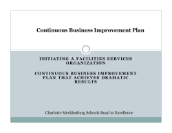 Continuous Business Improvement Plan