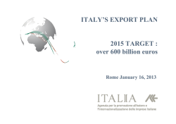 Italy's Export Plan 2015: Strategic Goals & Actions