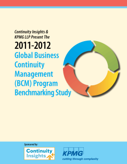 2011-2012 Global Business Continuity Management