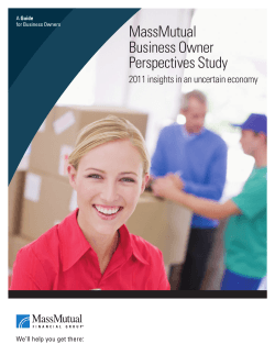 MassMutual Business Owner Perspectives Study 2011 insights in an uncertain economy