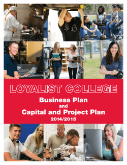 Business Plan Capital and Project Plan  and