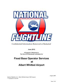 Fixed Base Operator Services at Albert Whitted Airport