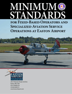 MiniMuM StAndArdS for Fixed-Based Operators and Specialized Aviation Service