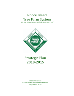 Rhode Island   Tree Farm System  Strategic Plan 