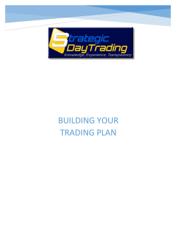 BUILDING YOUR TRADING PLAN