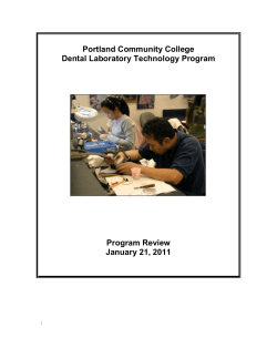 Portland Community College Dental Laboratory Technology Program Program Review