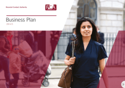Business Plan 2014/15 Financial Conduct Authority