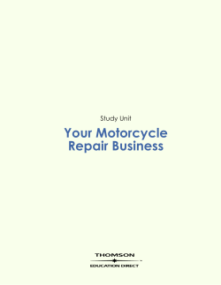 Your Motorcycle Repair Business Study Unit