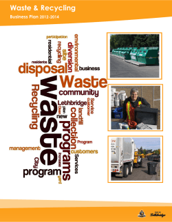 Waste &amp; Recycling Business Plan