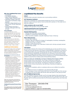 LegalShield Plan Benefits