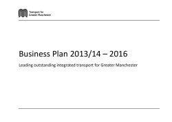 Business Plan 2013/14 – 2016 1