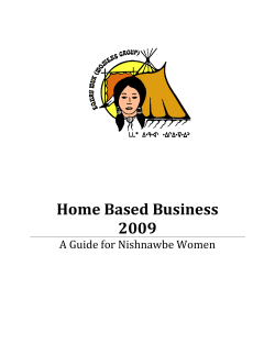 Home Based Business 2009 A Guide for Nishnawbe Women