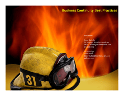 Business Continuity Best Practices