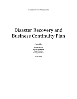 Disaster Recovery and Business Continuity Plan  DIGIKNIGHT TECHNOLOGY, INC.