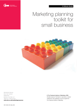 Marketing planning toolkit for small business 10 Minute Guide