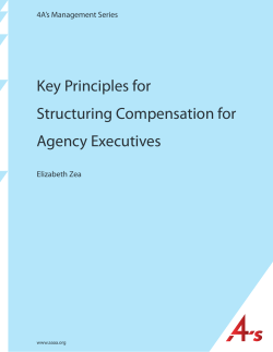 Key Principles for Structuring Compensation for Agency Executives
