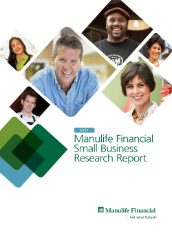 Manulife Financial Small Business Research Report 2 0 1 1