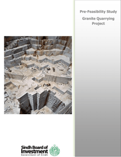 Pre-Feasibility Study Granite Quarrying Project