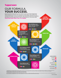 OUR FORMULA. YOUR SUCCESS.