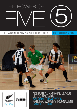 New Zealand Football FUTSAL “The Power of Five” Black &amp; White |