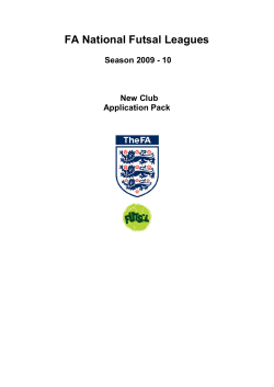 FA National Futsal Leagues  Season 2009 - 10 New Club