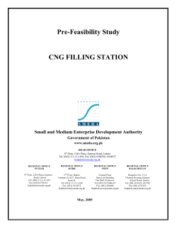 Pre-Feasibility Study CNG FILLING STATION Small and Medium Enterprise Development Authority