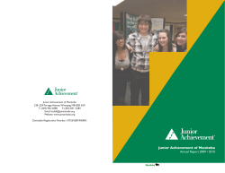 Junior Achievement of Manitoba 230–259 Portage Avenue, Winnipeg, MB R3B 2A9