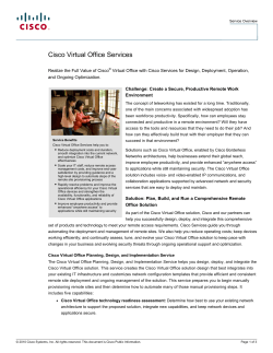 Cisco Virtual Office Services