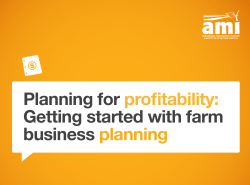 Planning for profitability: Getting started with farm business planning