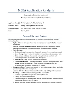 MEBA Application Analysis General Success Factors