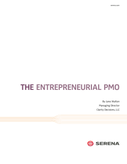 The enTrepreneurial pMO  By Jane Walton