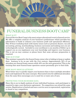 FUNERAL BUSINESS BOOT CAMP