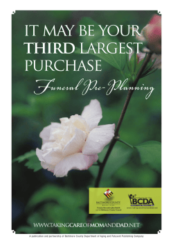 Funeral Pre-Planning F it may be your purchase